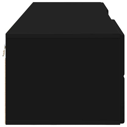 TV-Schränk mit Regal Schwarz 150 x 39 x 30 cm Holzwerkstoff