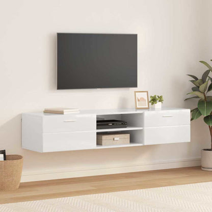 TV-Schränk mit Regal Betongrau 150 x 39 x 30 cm Holzwerkstoff