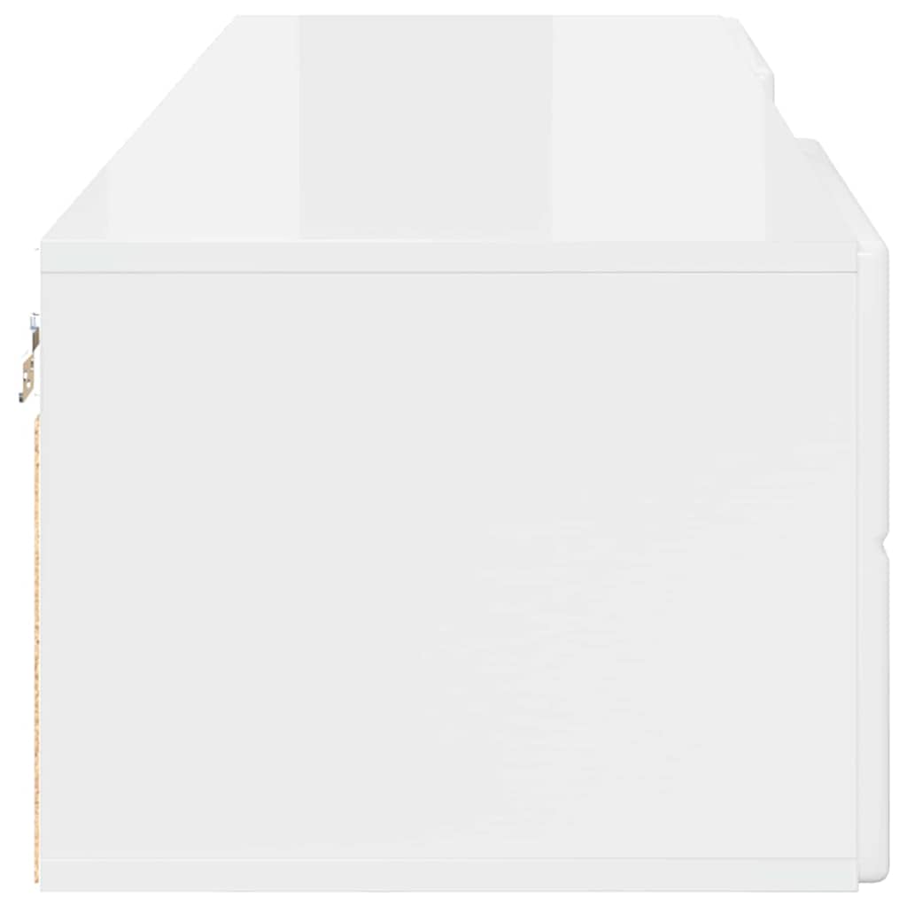 Holzschrank Hochglanz Weiß 150 x 39 x 30 cm Holzwerkstoff