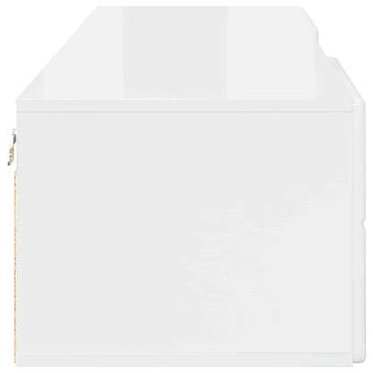 Holzschrank Hochglanz Weiß 150 x 39 x 30 cm Holzwerkstoff