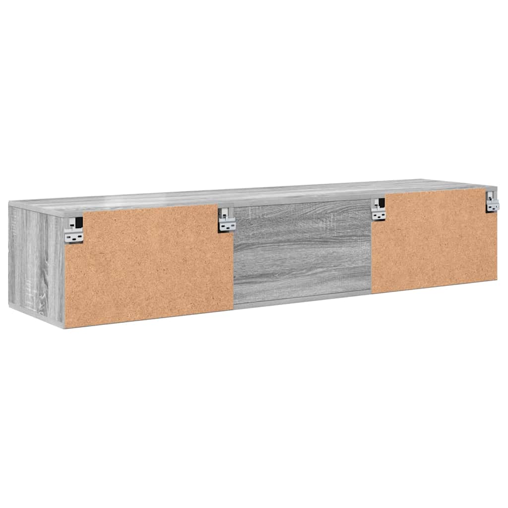 TV-Schränk mit Regal Grau Sonoma 150 x 39 x 30 cm Holzwerkstoff