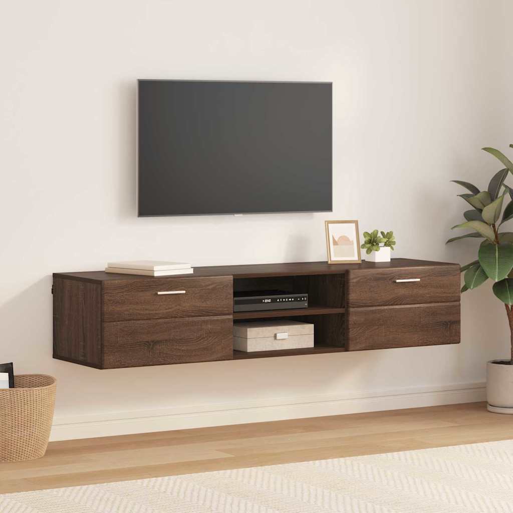 TV-Schränk Braun Eichen-Optik 150 x 39 x 30 cm Holzwerkstoff