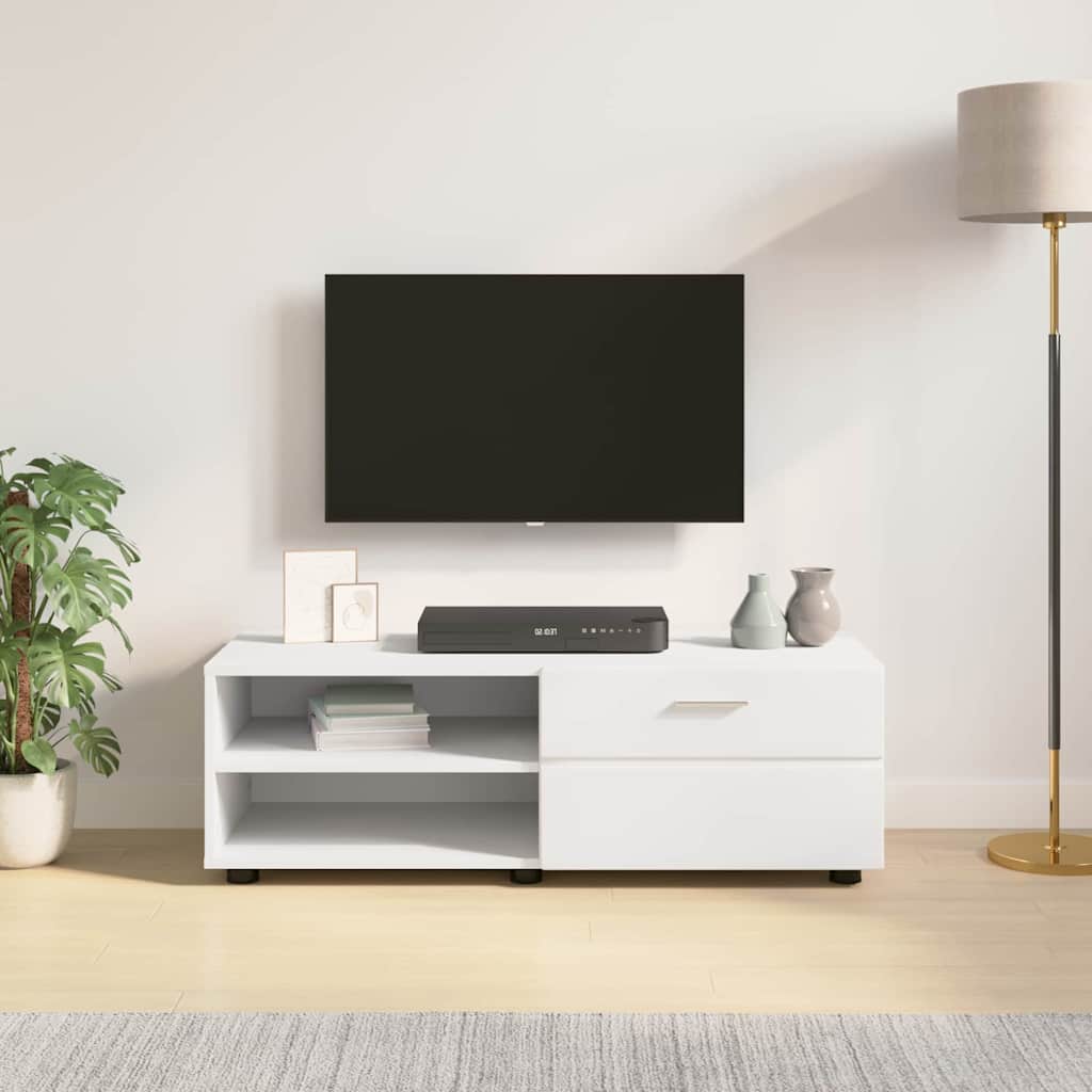 TV-Schränk mit Schubladen Weiß 100.5 x 39 x 30 cm Holzwerkstoff