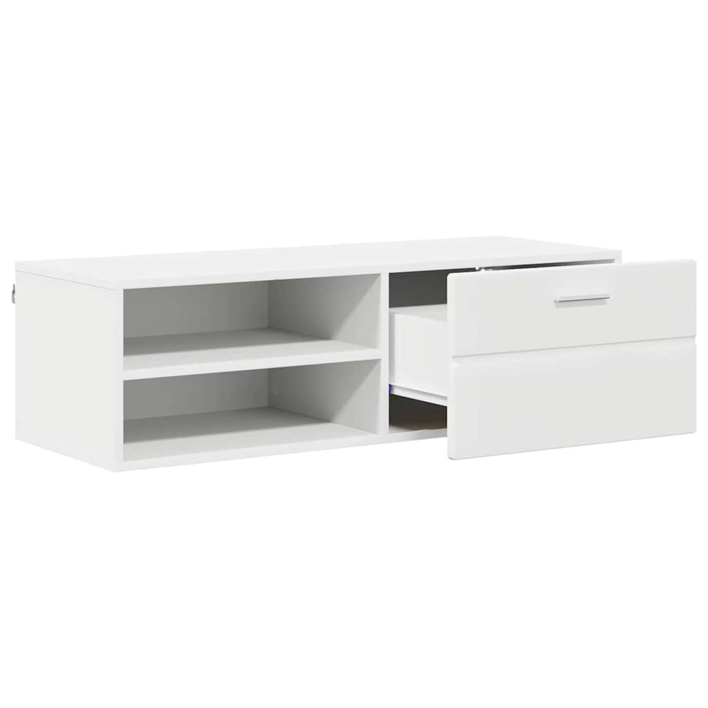 TV-Schränk mit Schubladen Weiß 100.5 x 39 x 30 cm Holzwerkstoff