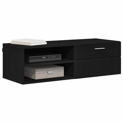 TV-Schränk mit Regal Schwarz 100.5 x 39 x 30 cm Holzwerkstoff
