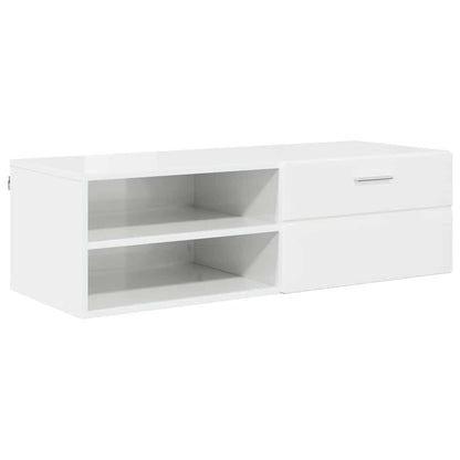 TV-Schränk mit Regal Betongrau 100.5 x 39 x 30 cm Holzwerkstoff