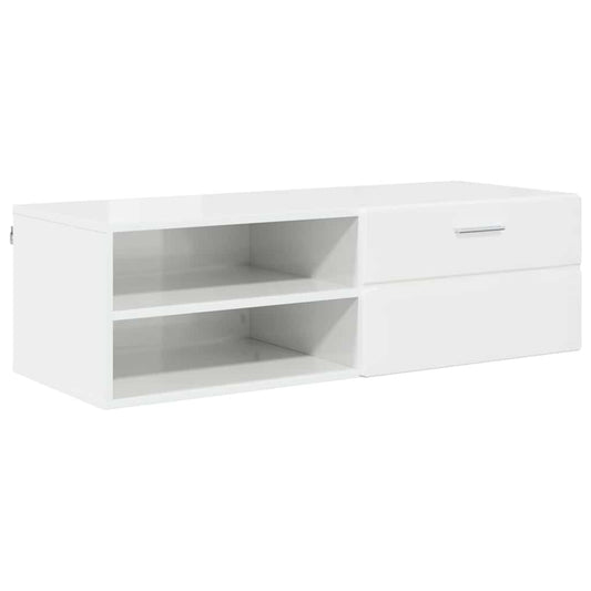 TV-Schränk mit Regal Betongrau 100.5 x 39 x 30 cm Holzwerkstoff