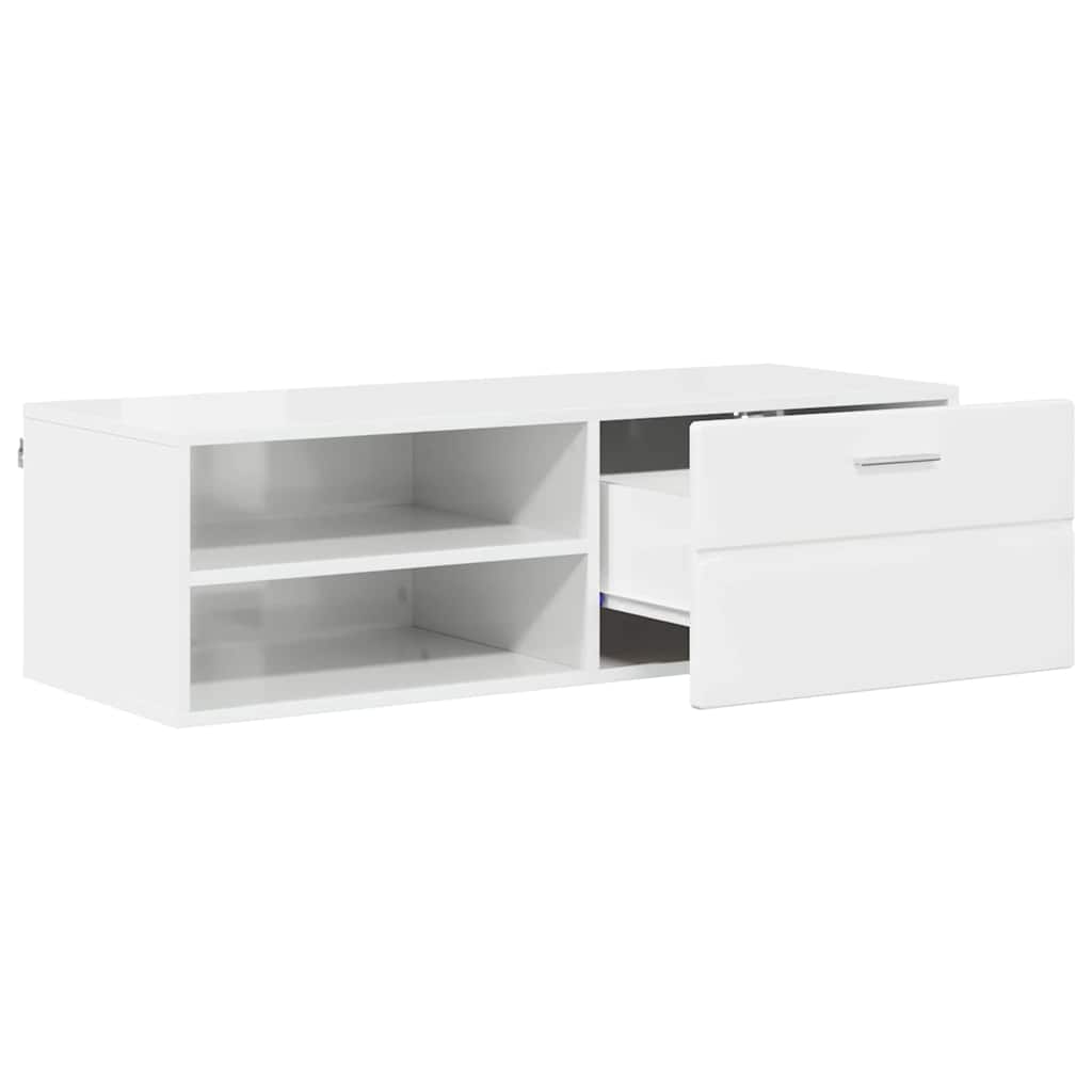 TV-Schränk mit Regal Betongrau 100.5 x 39 x 30 cm Holzwerkstoff