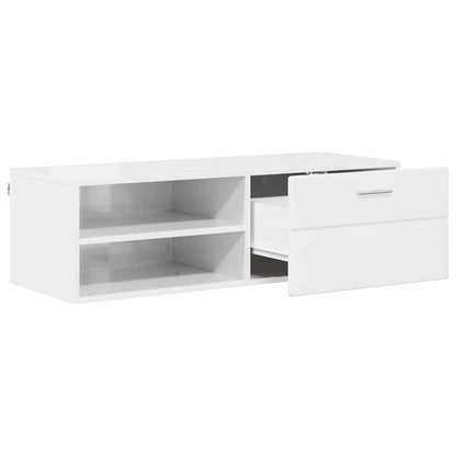 TV-Schränk mit Regal Betongrau 100.5 x 39 x 30 cm Holzwerkstoff