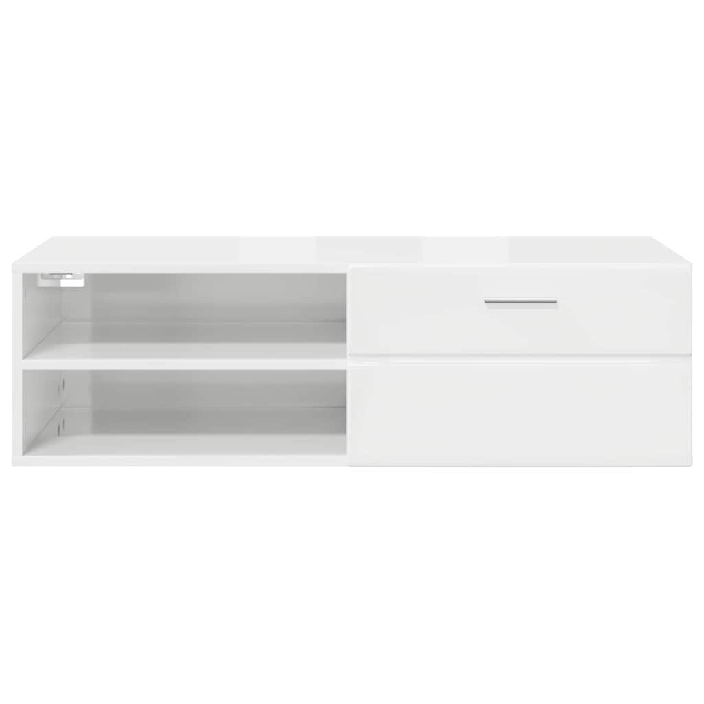 TV-Schränk mit Regal Betongrau 100.5 x 39 x 30 cm Holzwerkstoff