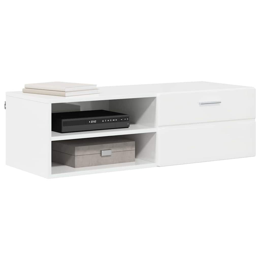 TV-Schränk mit Regal Betongrau 100.5 x 39 x 30 cm Holzwerkstoff