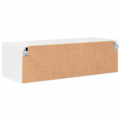Holzschrank Hochglanz Weiß 100,5 x 39 x 30 cm Holzwerkstoff