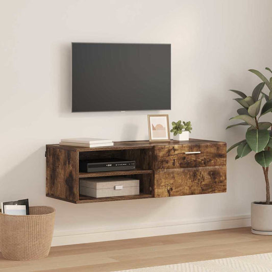 TV-Schränk Räuchereiche 100.5 x 39 x 30 cm Holzwerkstoff