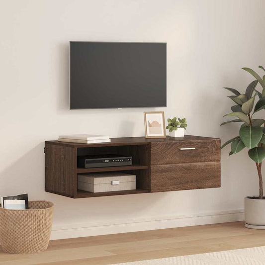 TV-Schränk Braune Eiche 100.5 x 39 x 30 cm Holzwerkstoff
