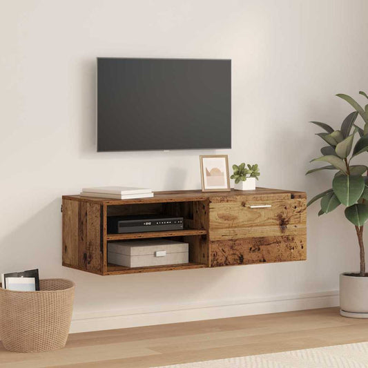 TV-Schränk mit Regal Altholz 100.5 x 39 x 30 cm Holzwerkstoff
