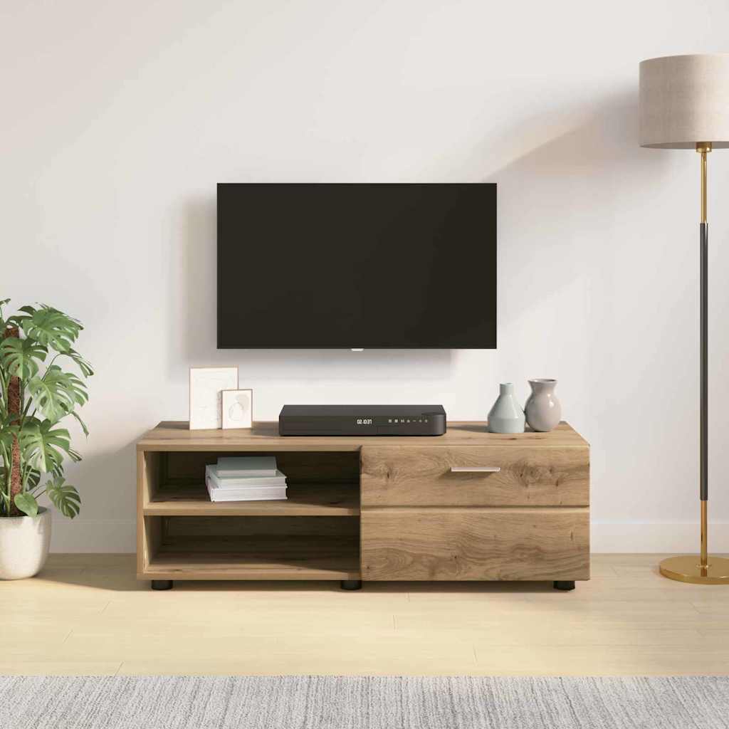 TV-Schränk Eiche handwerklich 100.5 x 39 x 30 cm Holzwerkstoff