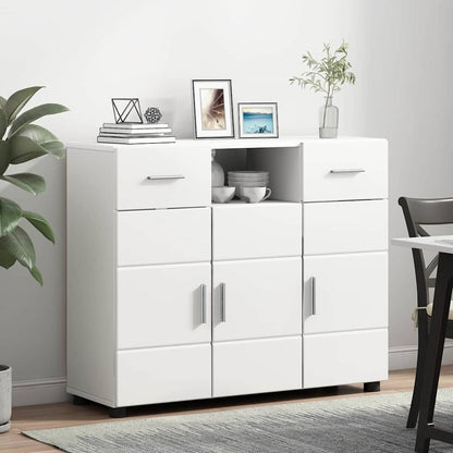 Sideboard mit Schubladen Weiß 88.5 x 30.5 x 73 cm Holzwerkstoff