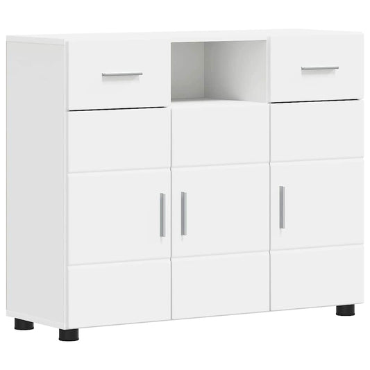 Sideboard mit Schubladen Weiß 88.5 x 30.5 x 73 cm Holzwerkstoff