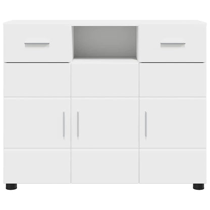 Sideboard mit Schubladen Weiß 88.5 x 30.5 x 73 cm Holzwerkstoff