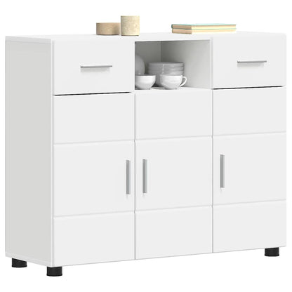 Sideboard mit Schubladen Weiß 88.5 x 30.5 x 73 cm Holzwerkstoff