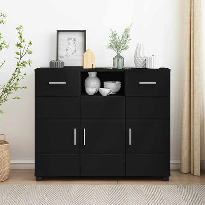 Sideboard mit Tür Schwarz 88.5 x 30.5 x 73 cm Holzwerkstoff