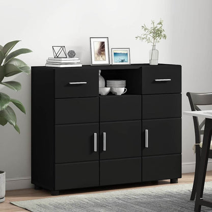 Sideboard mit Tür Schwarz 88.5 x 30.5 x 73 cm Holzwerkstoff