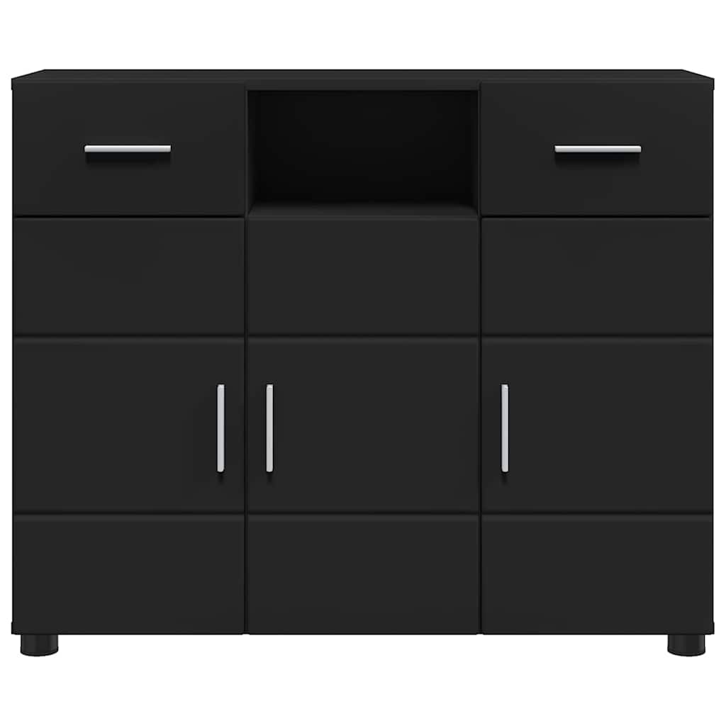 Sideboard mit Tür Schwarz 88.5 x 30.5 x 73 cm Holzwerkstoff