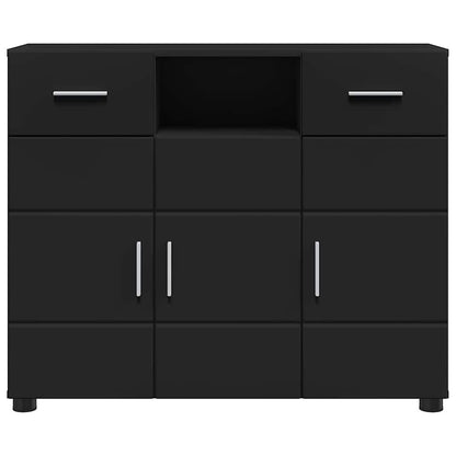 Sideboard mit Tür Schwarz 88.5 x 30.5 x 73 cm Holzwerkstoff
