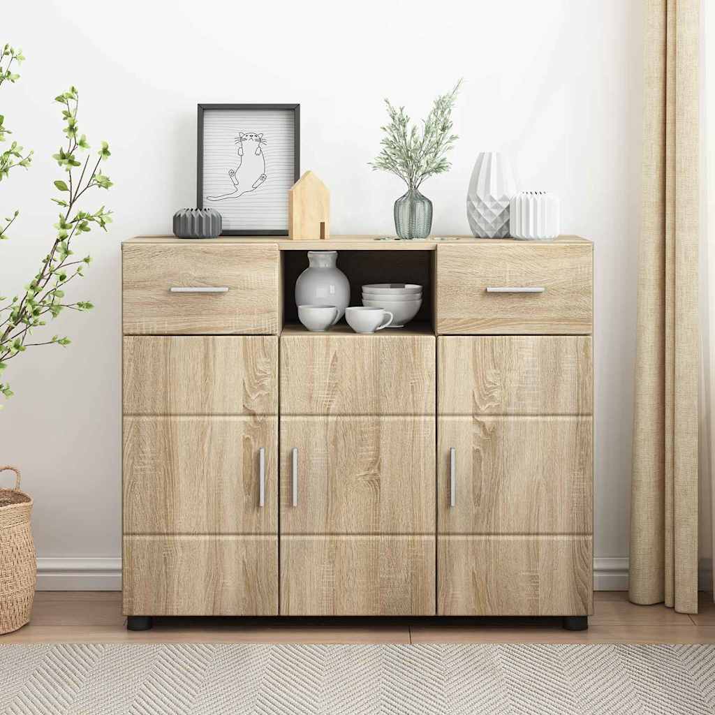 Sideboard Sonoma Eiche 88.5 x 30.5 x 73 cm Holzwerkstoff