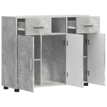 Sideboard mit Tür Betongrau 88.5 x 30.5 x 73 cm Holzwerkstoff