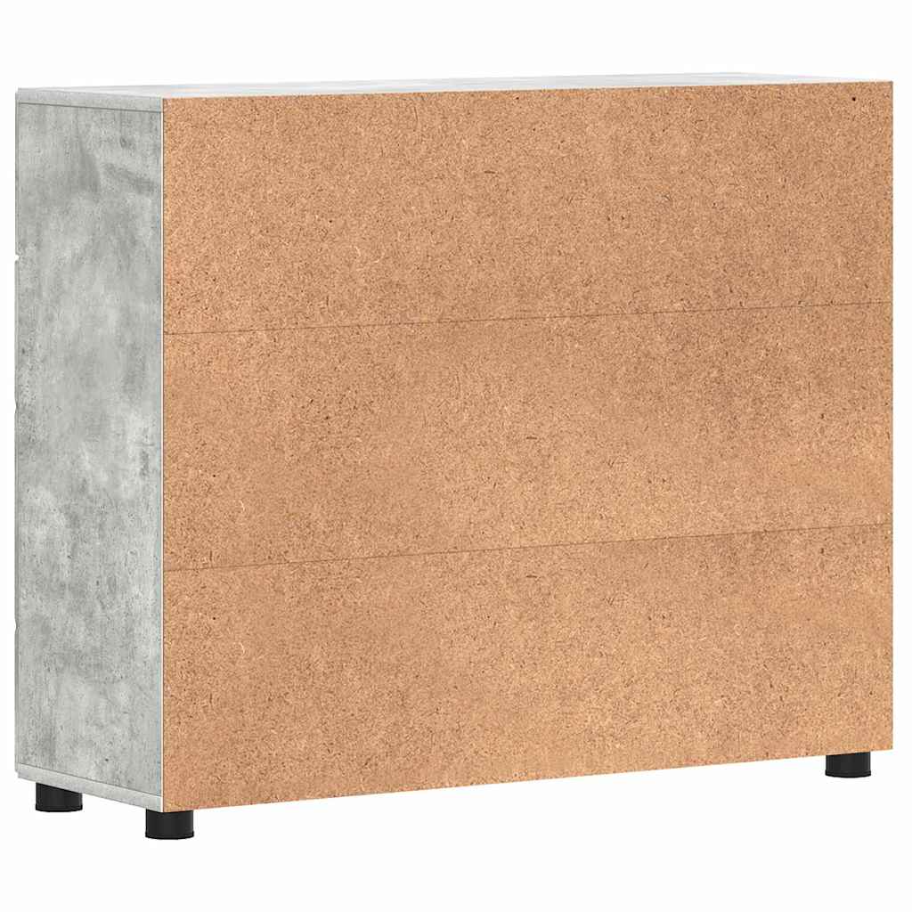 Sideboard mit Tür Betongrau 88.5 x 30.5 x 73 cm Holzwerkstoff