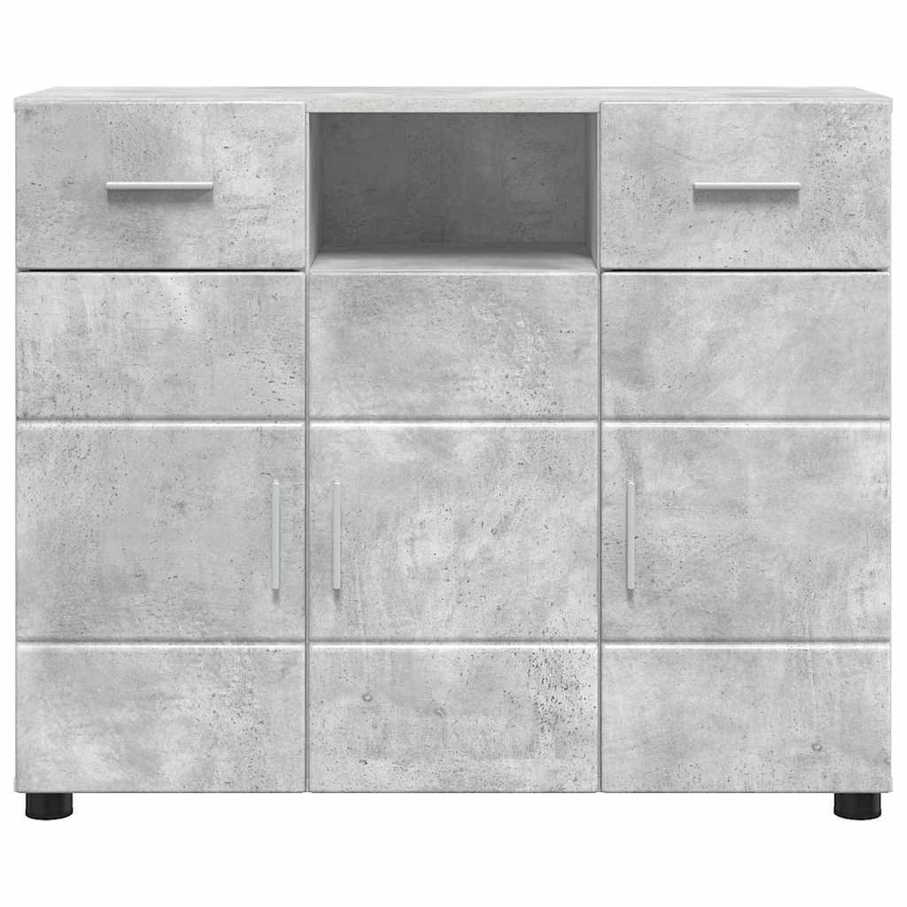 Sideboard mit Tür Betongrau 88.5 x 30.5 x 73 cm Holzwerkstoff