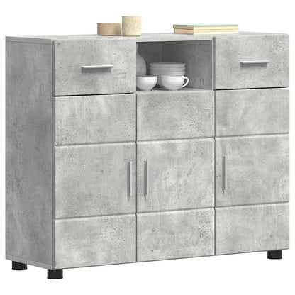 Sideboard mit Tür Betongrau 88.5 x 30.5 x 73 cm Holzwerkstoff