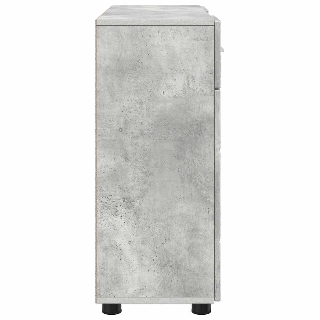 Sideboard mit Tür Betongrau 88.5 x 30.5 x 73 cm Holzwerkstoff