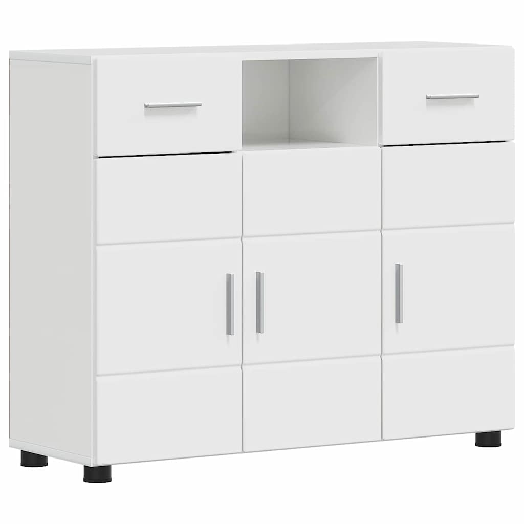 Sideboard Hochglanz-Weiß 88.5 x 30.5 x 73 cm Holzwerkstoff