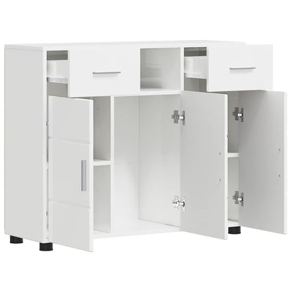Sideboard Hochglanz-Weiß 88.5 x 30.5 x 73 cm Holzwerkstoff