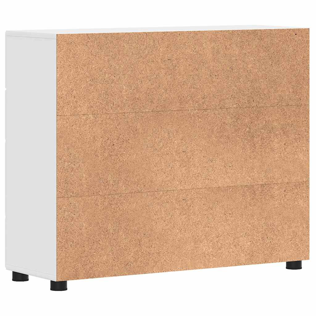 Sideboard Hochglanz-Weiß 88.5 x 30.5 x 73 cm Holzwerkstoff