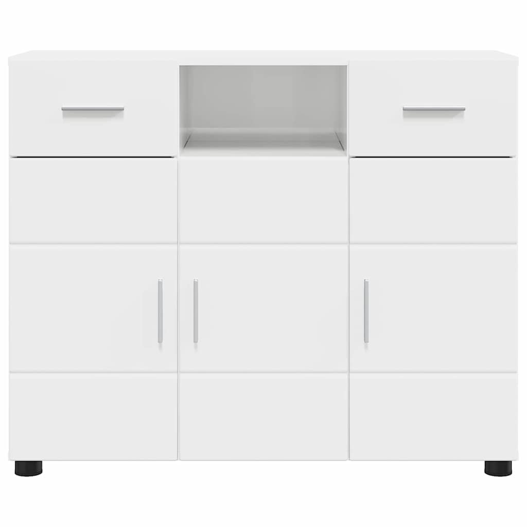 Sideboard Hochglanz-Weiß 88.5 x 30.5 x 73 cm Holzwerkstoff