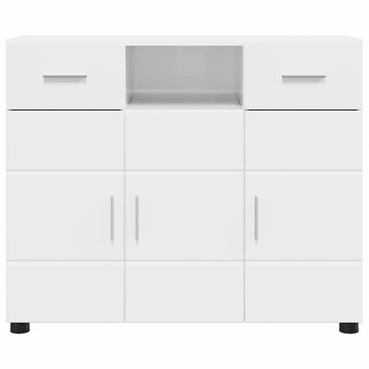 Sideboard Hochglanz-Weiß 88.5 x 30.5 x 73 cm Holzwerkstoff