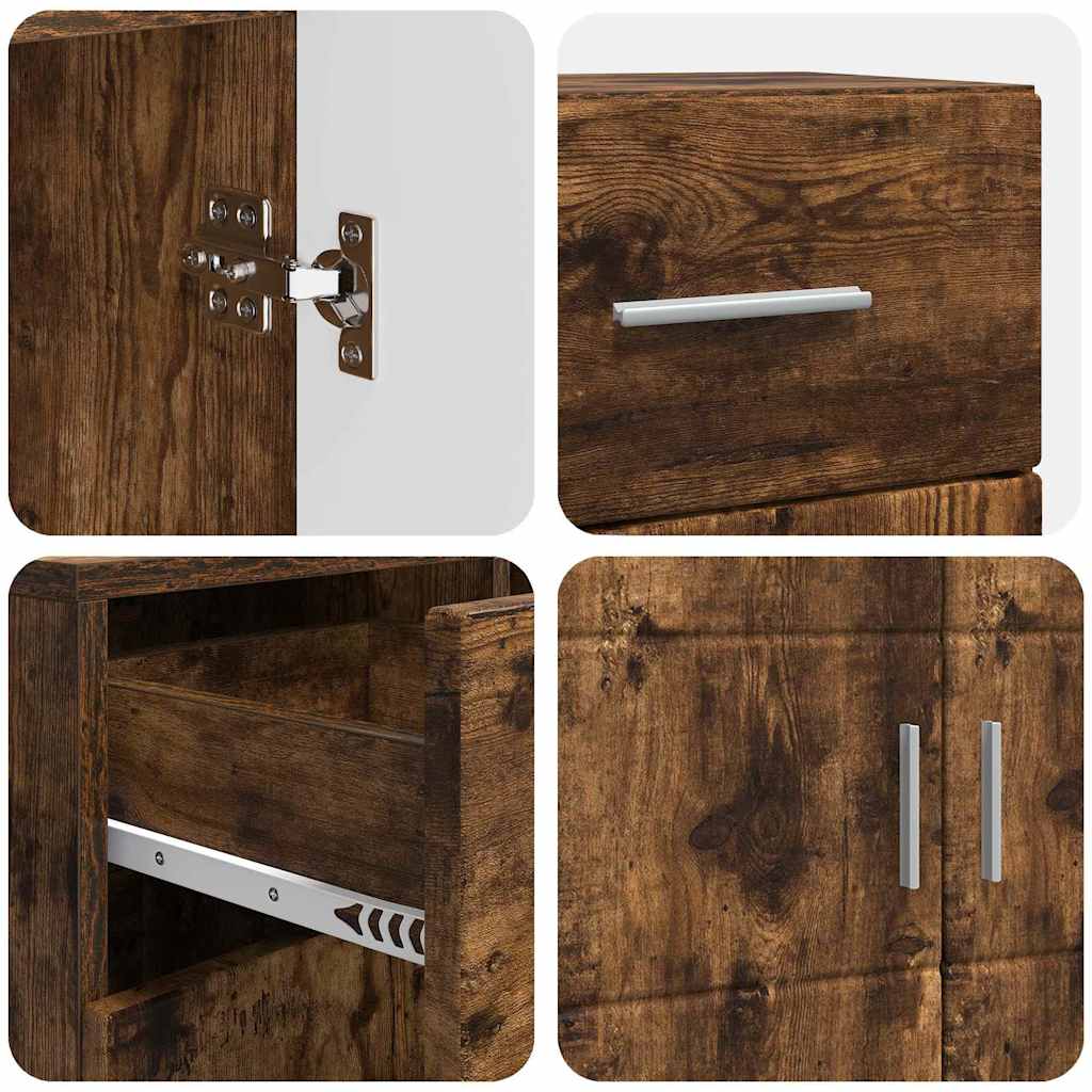Sideboard Räuchereiche 88.5 x 30.5 x 73 cm Holzwerkstoff