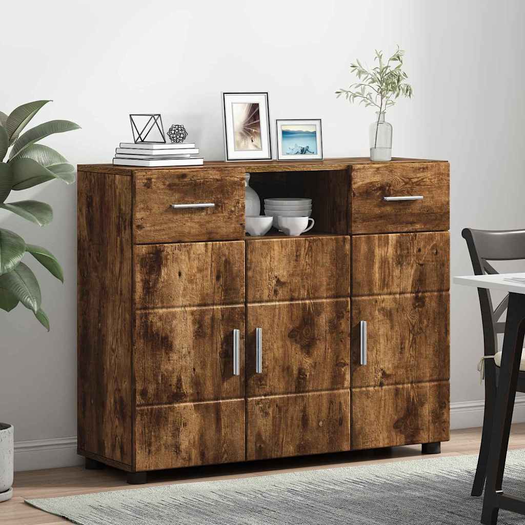Sideboard Räuchereiche 88.5 x 30.5 x 73 cm Holzwerkstoff