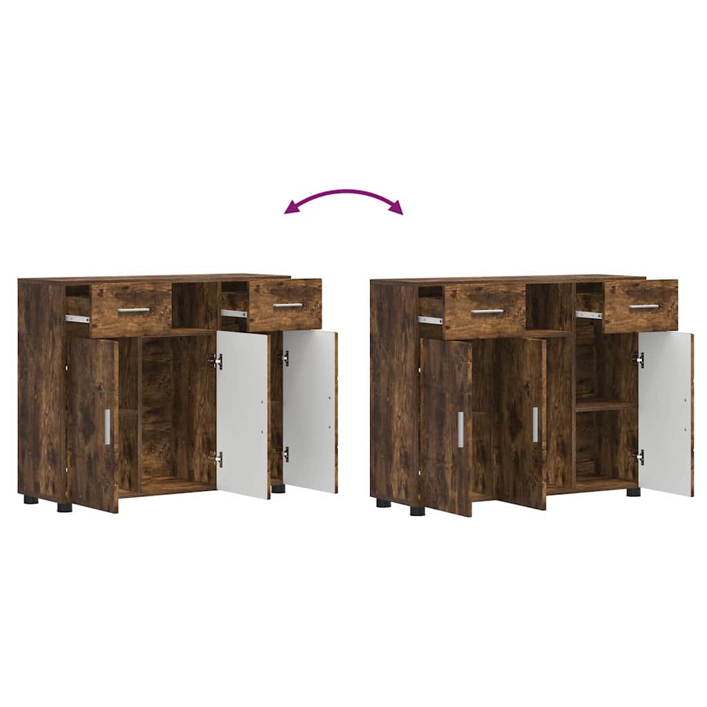 Sideboard Räuchereiche 88.5 x 30.5 x 73 cm Holzwerkstoff