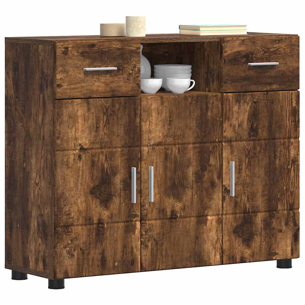Sideboard Räuchereiche 88.5 x 30.5 x 73 cm Holzwerkstoff
