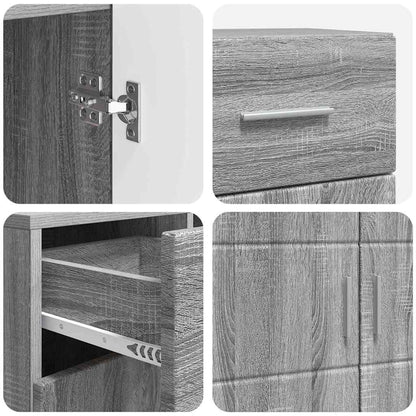 Sideboard mit Tür Grau Sonoma 88.5 x 30.5 x 73 cm Holzwerkstoff