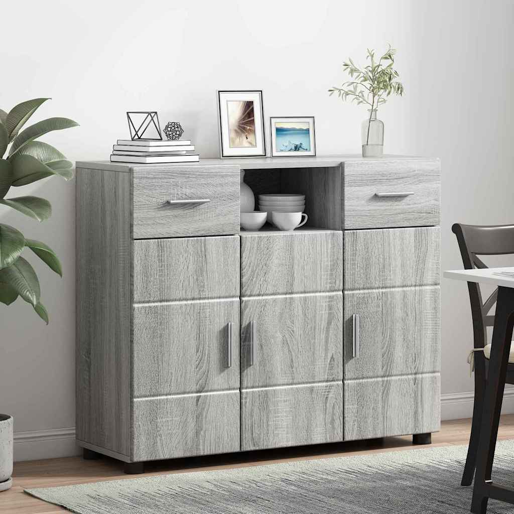 Sideboard mit Tür Grau Sonoma 88.5 x 30.5 x 73 cm Holzwerkstoff