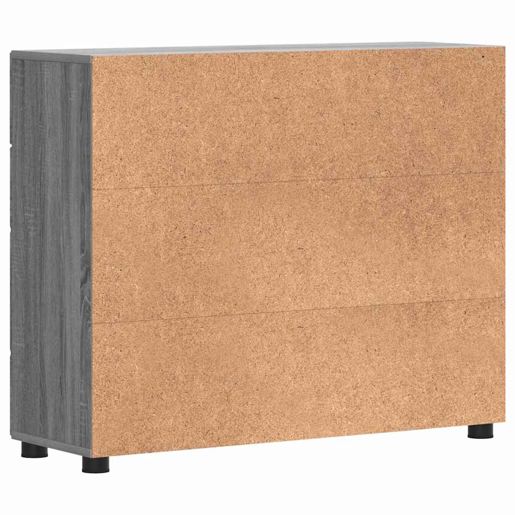 Sideboard mit Tür Grau Sonoma 88.5 x 30.5 x 73 cm Holzwerkstoff