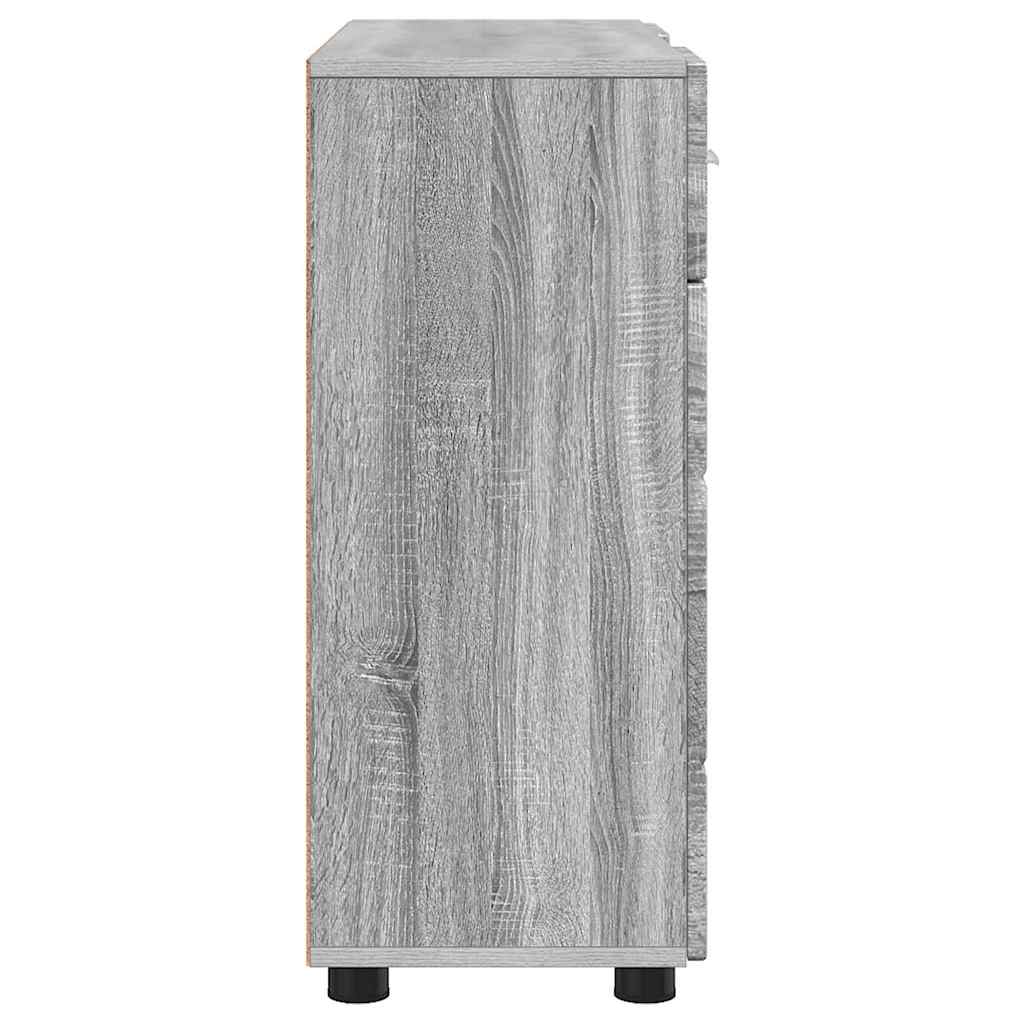 Sideboard mit Tür Grau Sonoma 88.5 x 30.5 x 73 cm Holzwerkstoff