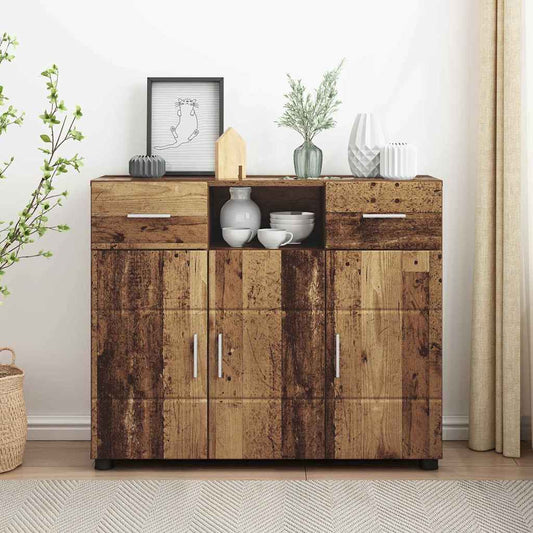 Sideboard mit Tür Altholz 88.5 x 30.5 x 73 cm Holzwerkstoff