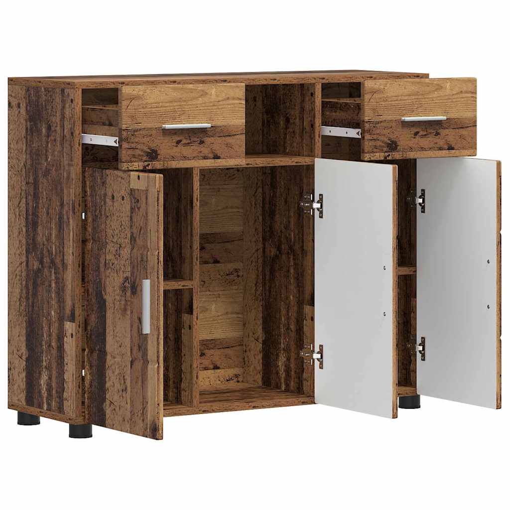 Sideboard mit Tür Altholz 88.5 x 30.5 x 73 cm Holzwerkstoff