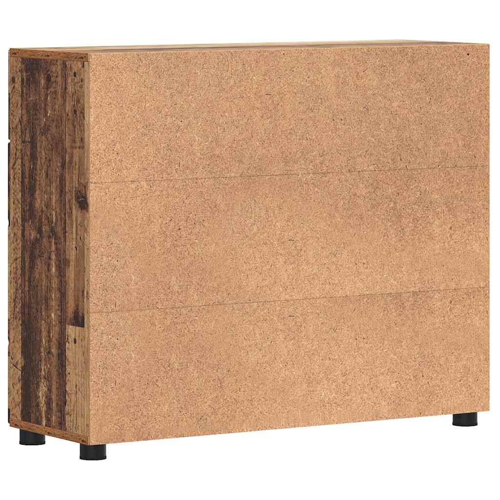 Sideboard mit Tür Altholz 88.5 x 30.5 x 73 cm Holzwerkstoff